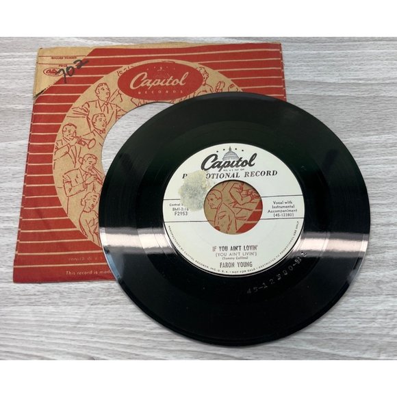 Faron Young If That's the Fashion / If You Ain't Lovin 45 Country Promo Capitol - Picture 4 of 4